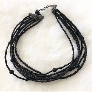Express Black bead chain choker necklace jewelry